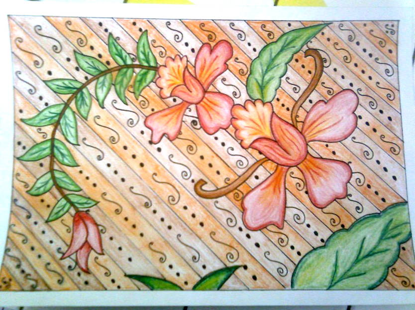 Detail Motif Batik Bunga Simple Nomer 21