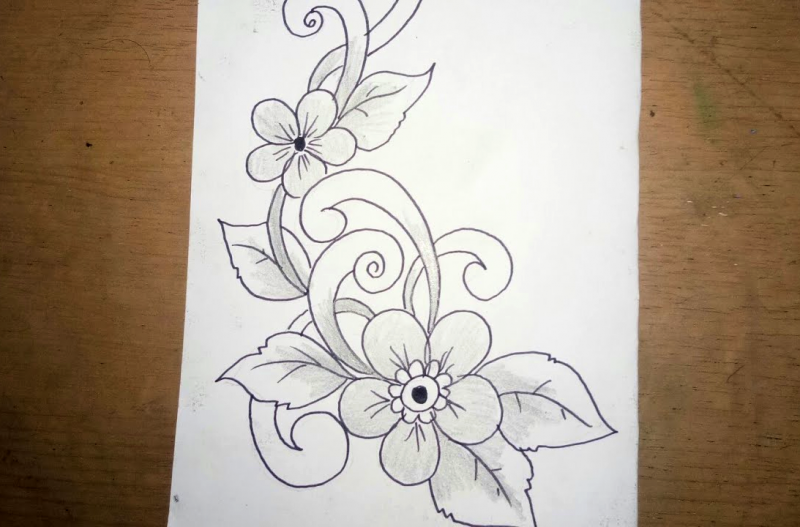 Detail Motif Batik Bunga Simple Nomer 23