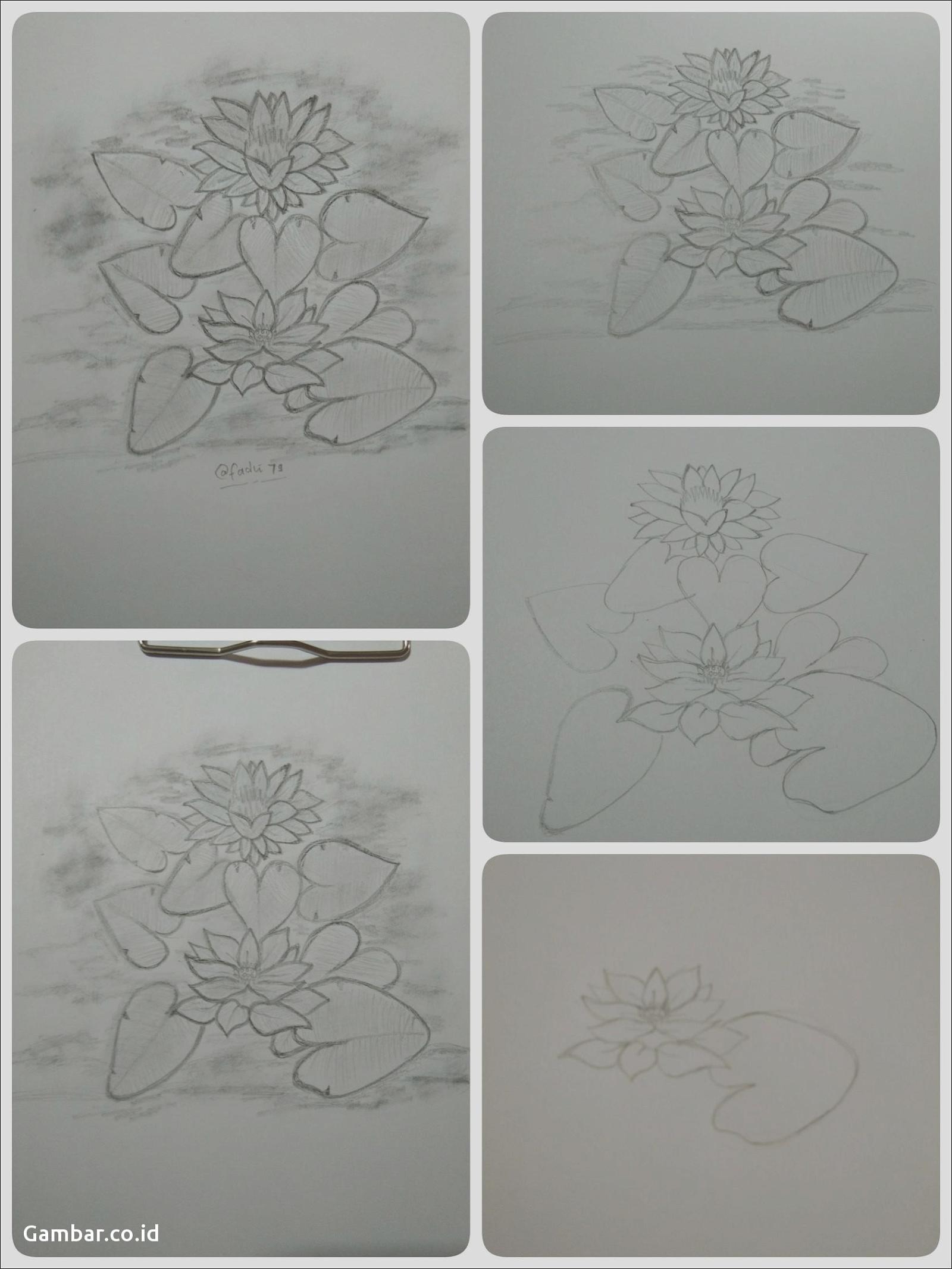 Detail Motif Batik Bunga Teratai Nomer 24