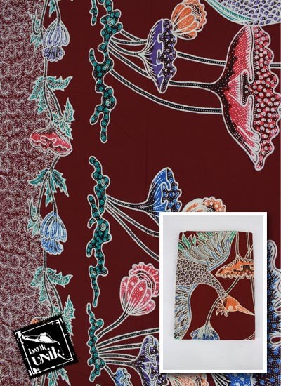 Detail Motif Batik Bunga Teratai Nomer 30