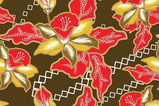 Detail Motif Batik Bunga Tulip Nomer 42