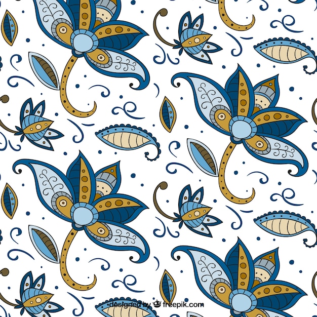 Detail Motif Batik Bunga Vector Nomer 35