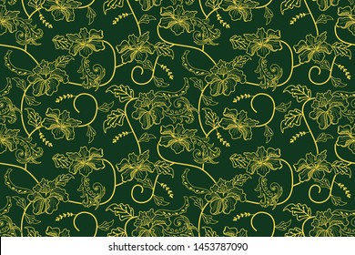 Detail Motif Batik Bunga Vector Nomer 50