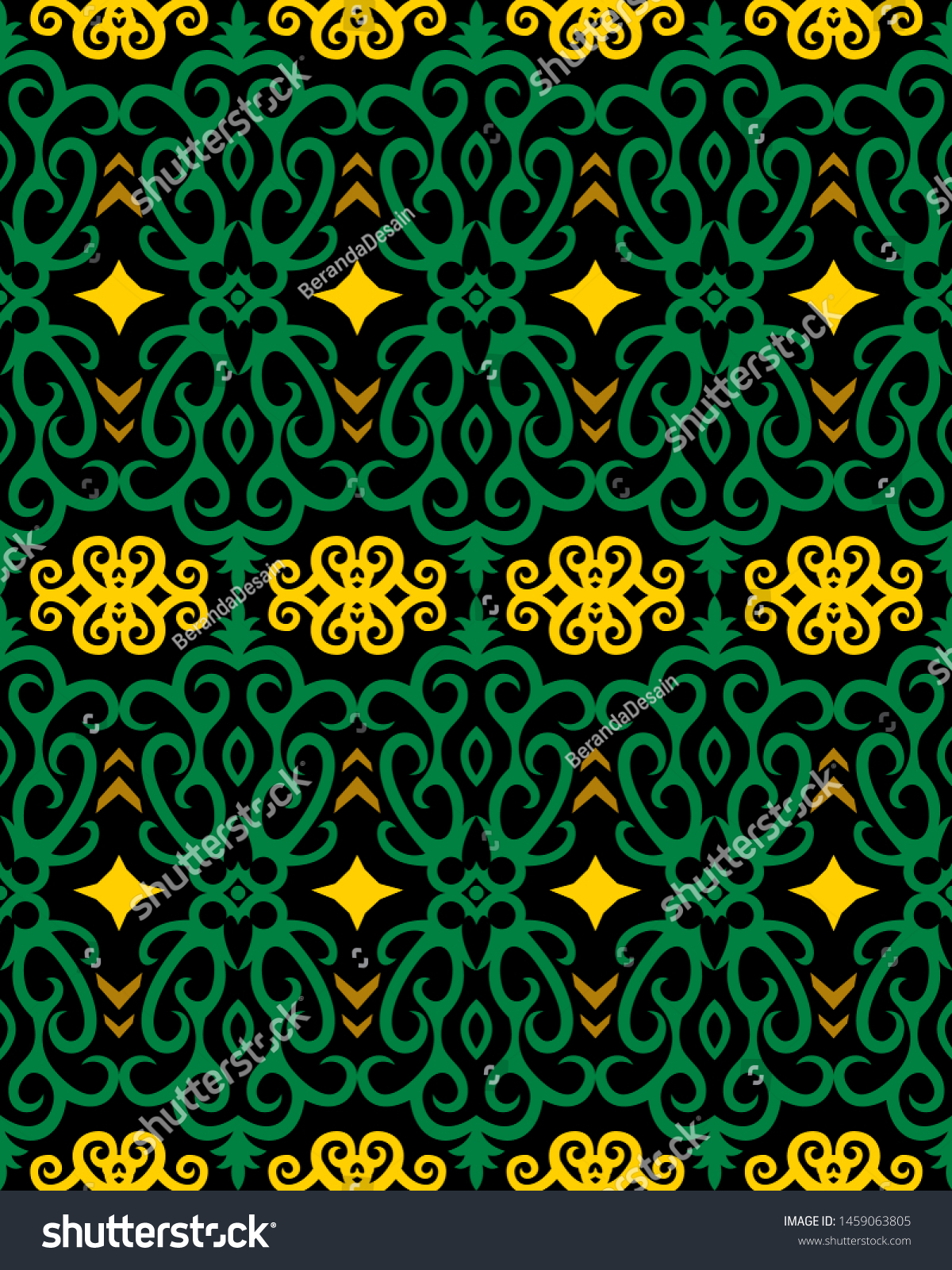 Detail Motif Batik Kalimantan Vector Nomer 53