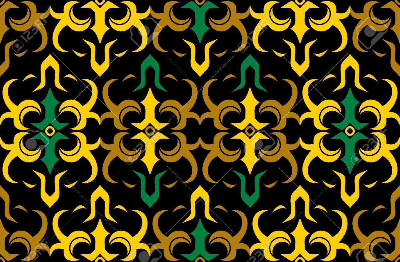 Detail Motif Batik Kalimantan Vector Nomer 55