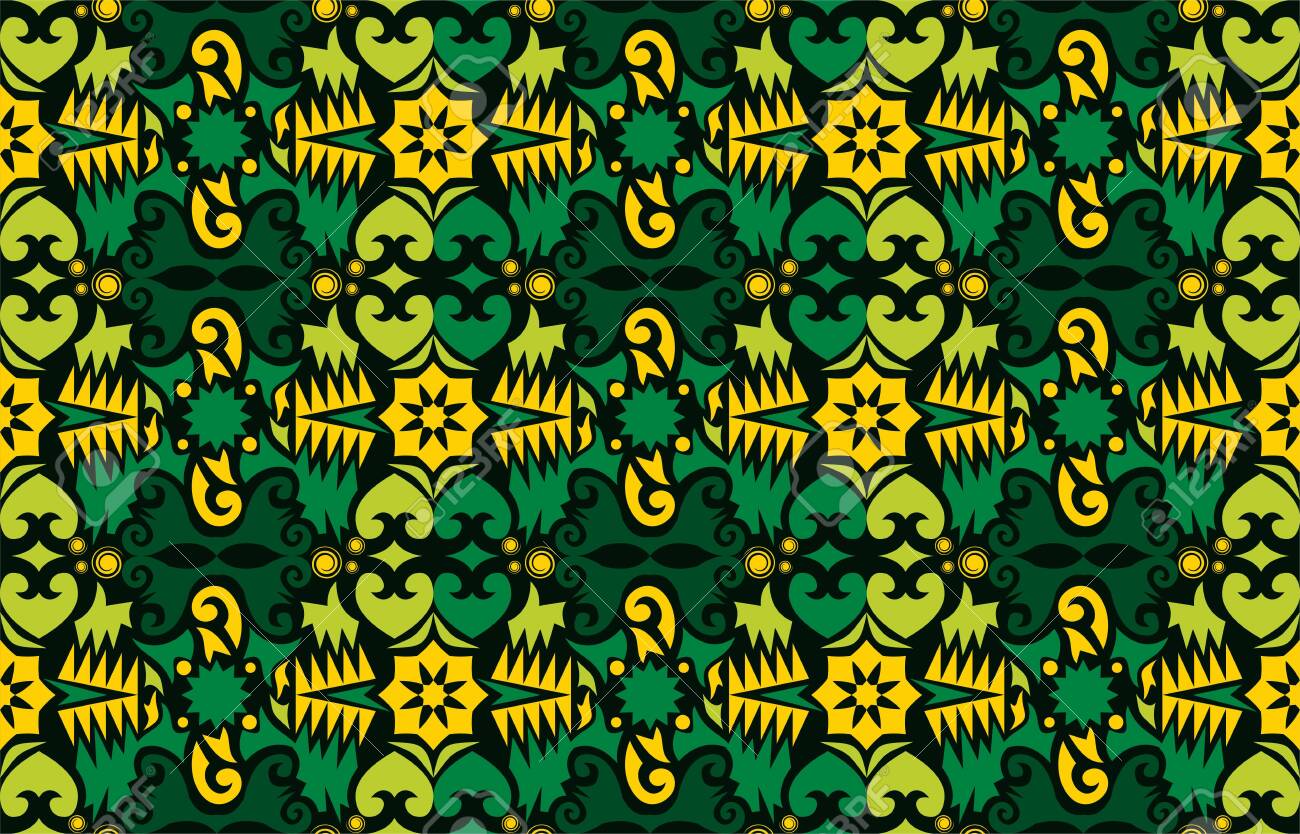 Detail Motif Batik Kalimantan Vector Nomer 57