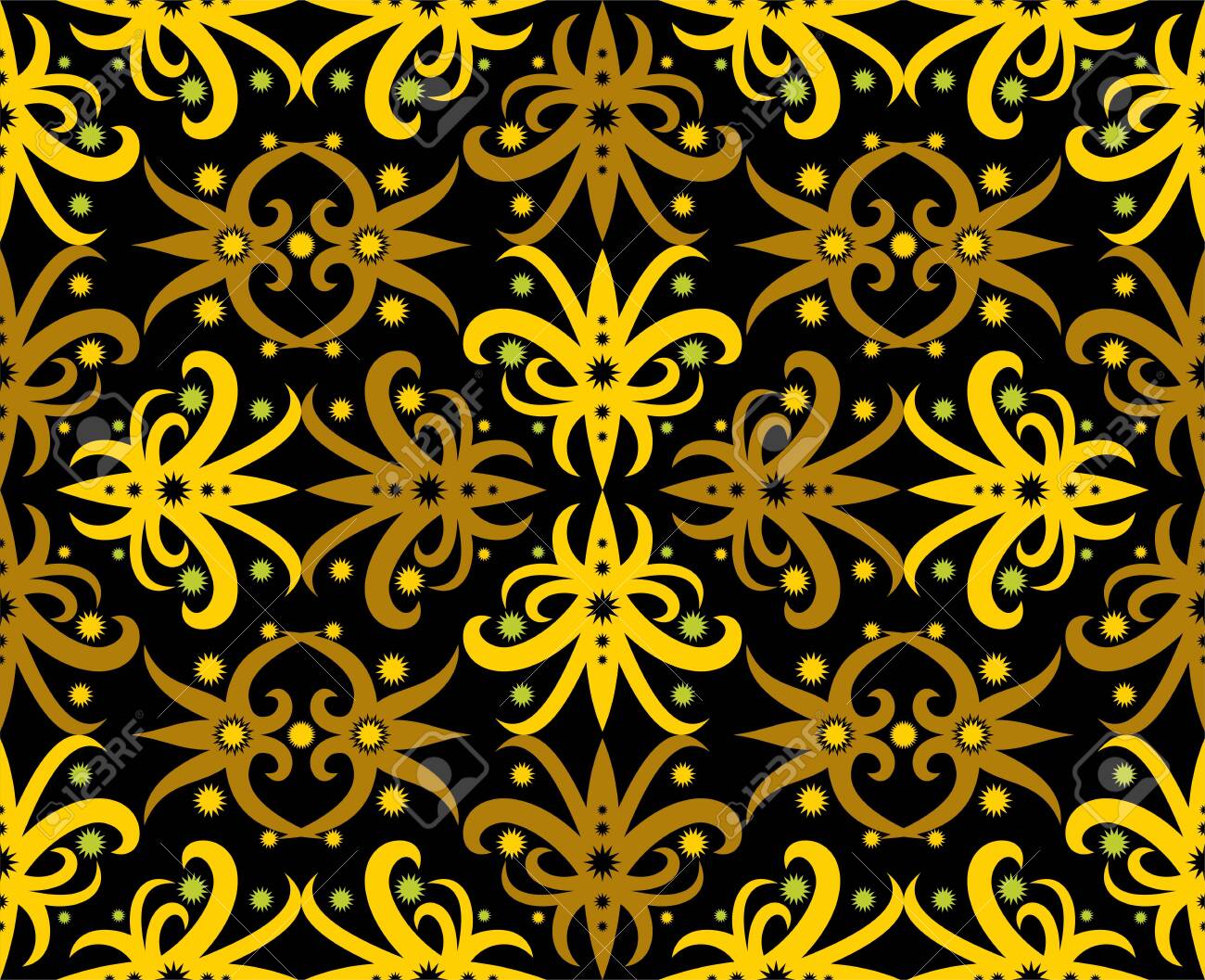 Detail Motif Batik Kalimantan Vector Nomer 9