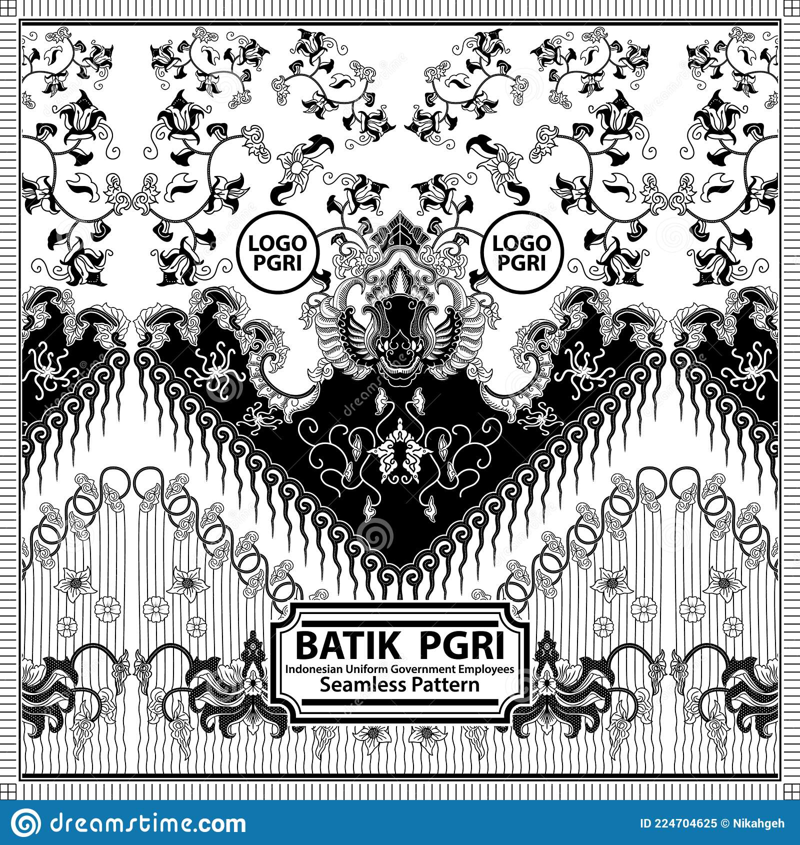 Detail Motif Batik Papua Vector Nomer 45