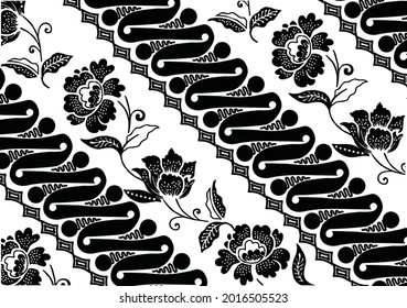 Detail Motif Batik Pgri Vector Nomer 6