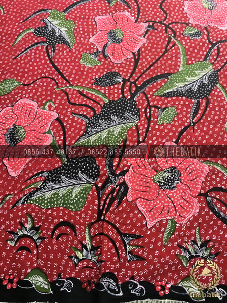 Detail Motif Batik Tulis Bunga Nomer 7