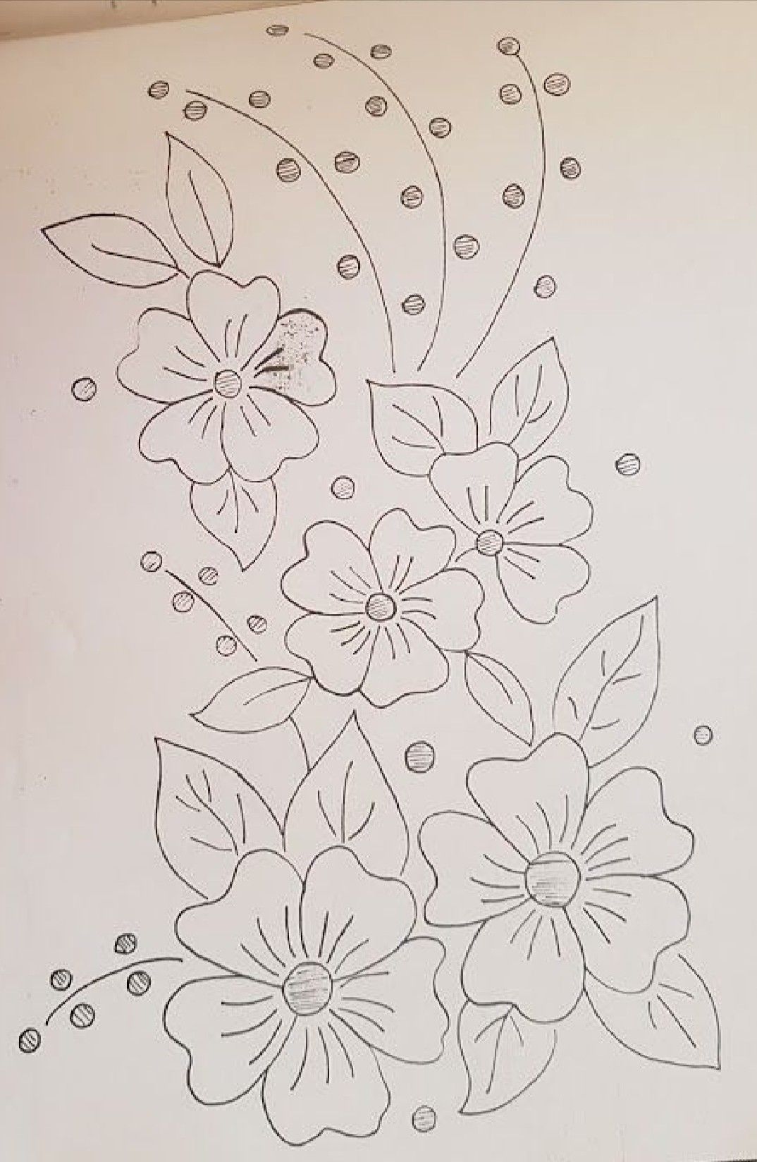 Detail Motif Bunga Sulam Nomer 36