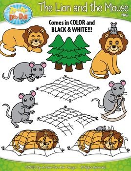 Detail Lion And The Mouse Clipart Nomer 3