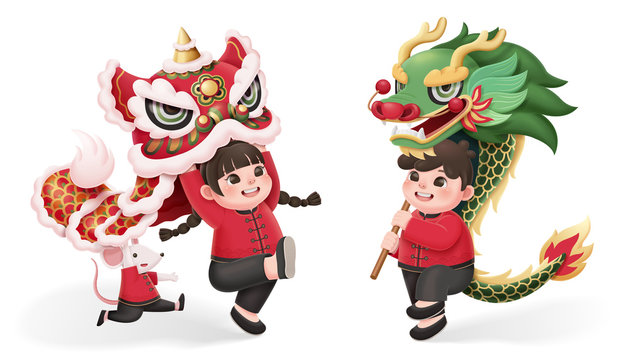 Detail Lion Dance Clipart Nomer 23