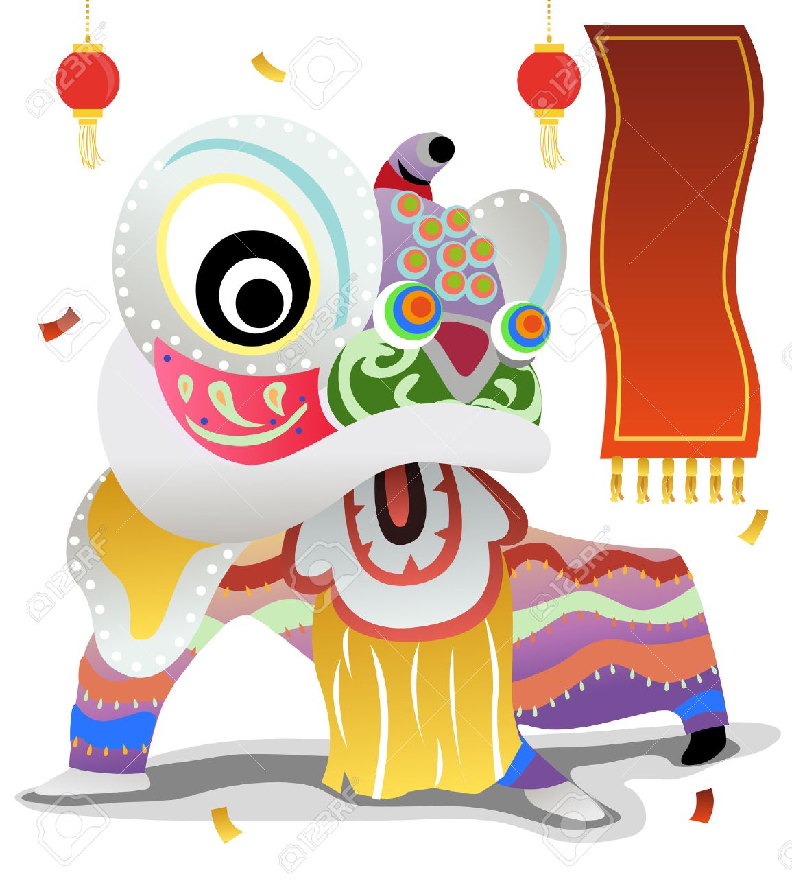 Detail Lion Dance Clipart Nomer 56