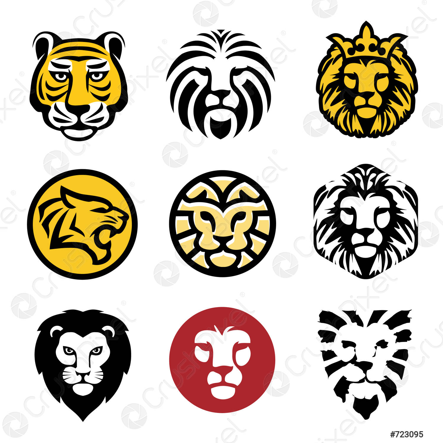 Detail Lion Head Logo Nomer 32