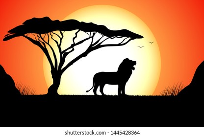 Detail Lion King Tree Silhouette Nomer 11