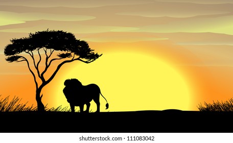 Detail Lion King Tree Silhouette Nomer 5