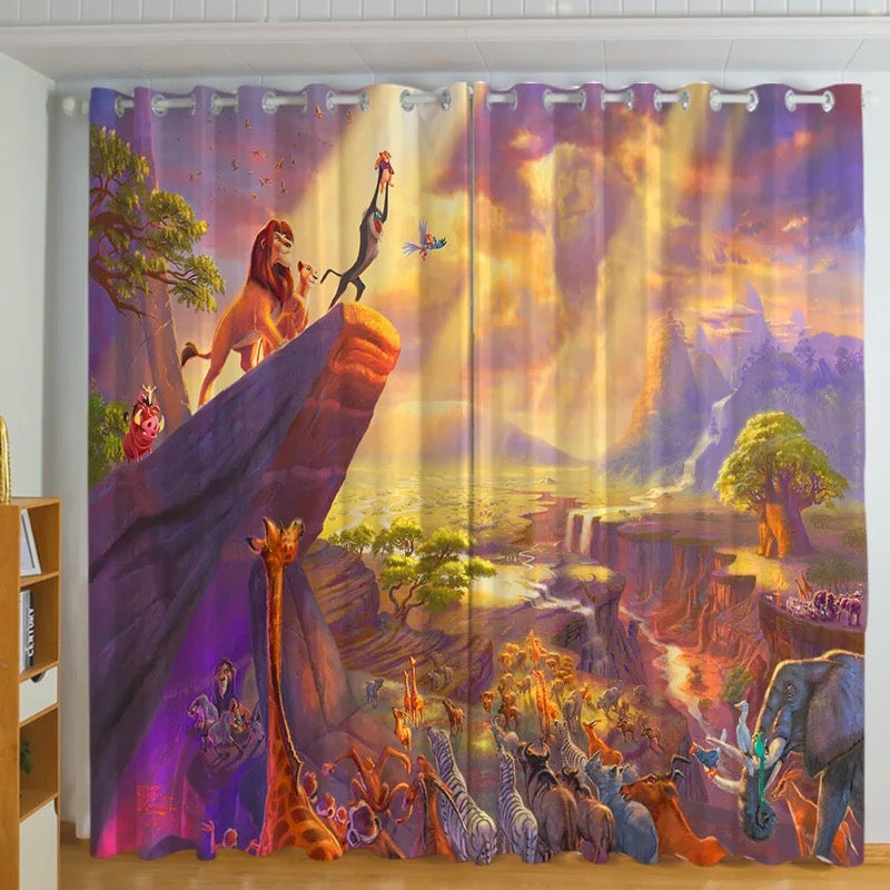 Detail Lion King Window Curtains Nomer 7