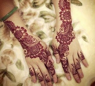 Detail Motif Henna Pengantin Simple Nomer 25