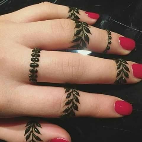 Detail Motif Henna Simple Cincin Nomer 7