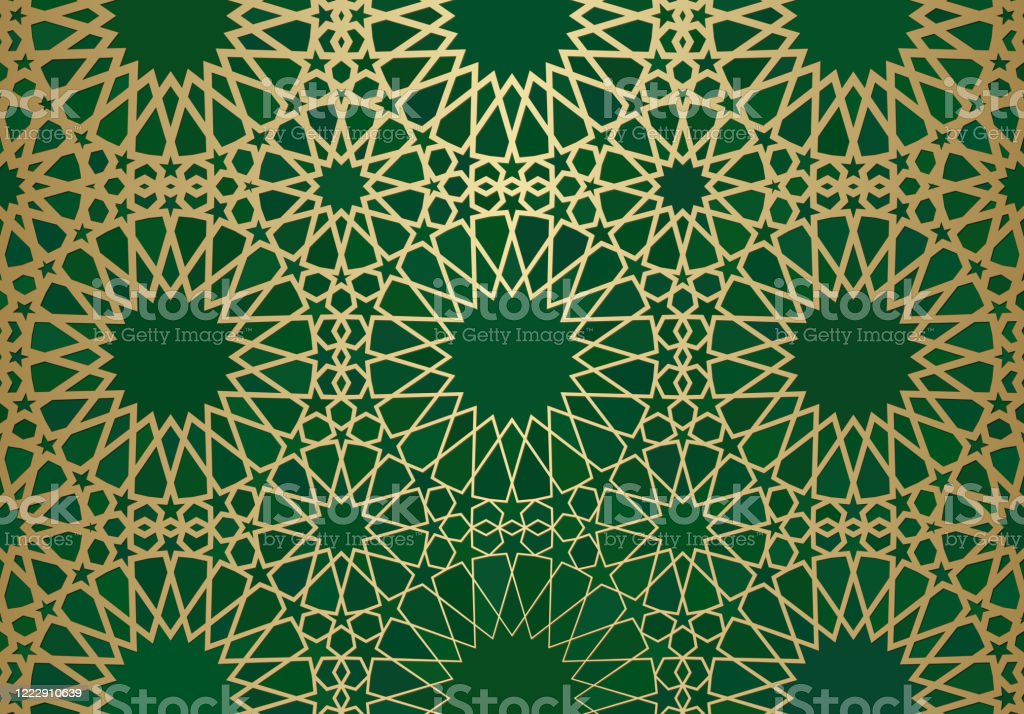Detail Motif Islami Vector Hijau Nomer 11