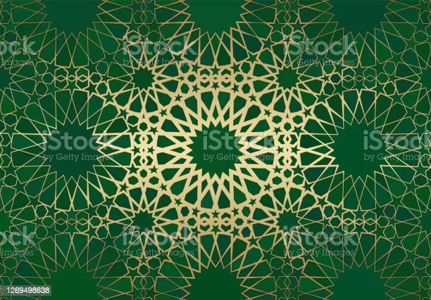 Detail Motif Islami Vector Hijau Nomer 15
