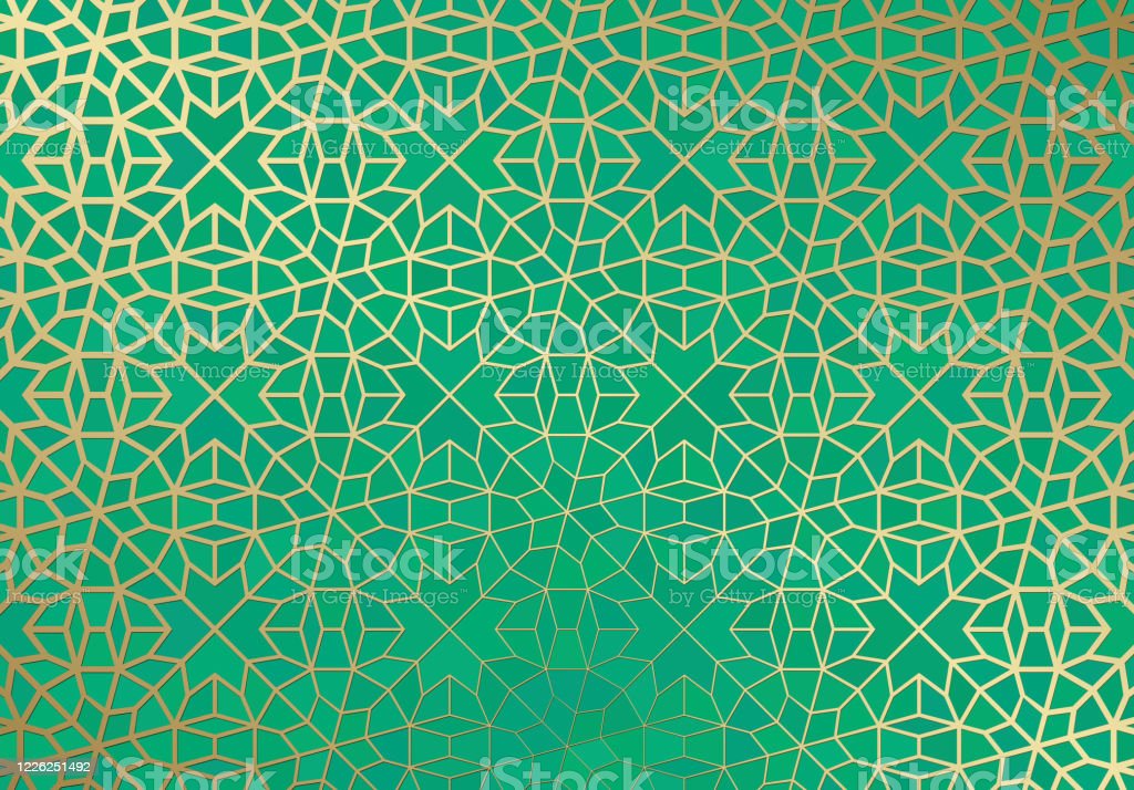 Detail Motif Islami Vector Hijau Nomer 16