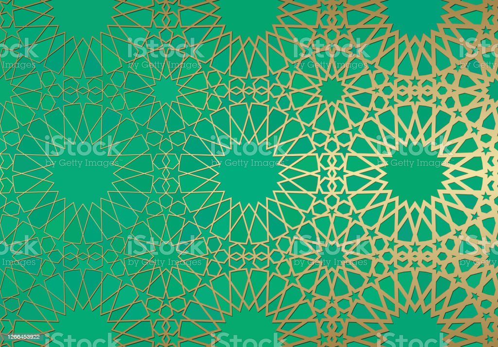 Detail Motif Islami Vector Hijau Nomer 17