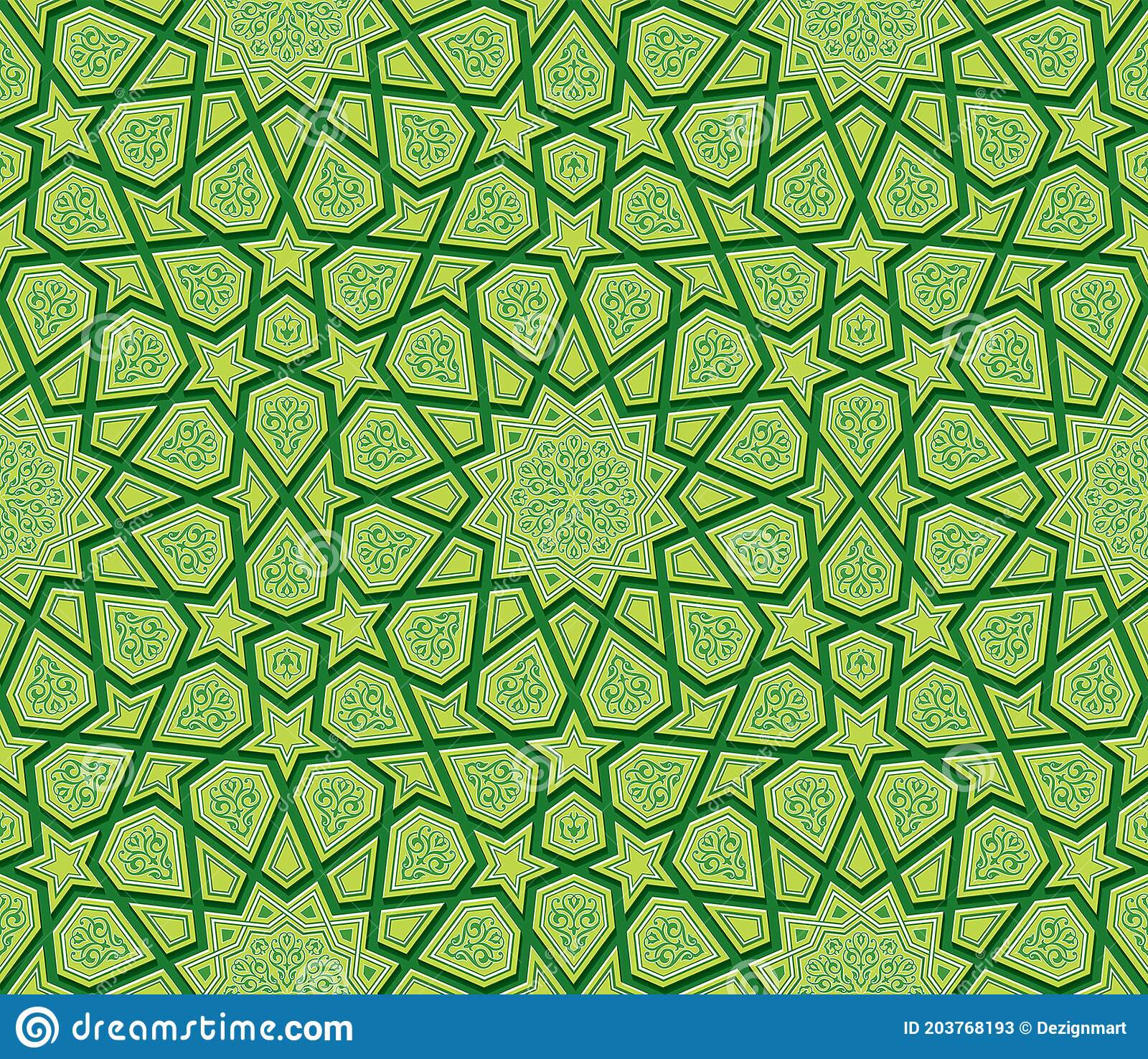 Detail Motif Islami Vector Hijau Nomer 5