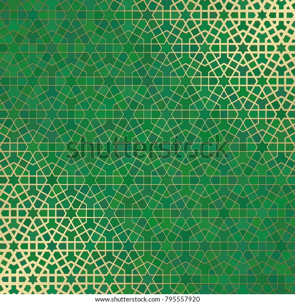 Detail Motif Islami Vector Hijau Nomer 40