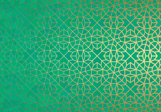 Detail Motif Islami Vector Hijau Nomer 41