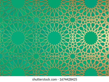 Detail Motif Islami Vector Hijau Nomer 48