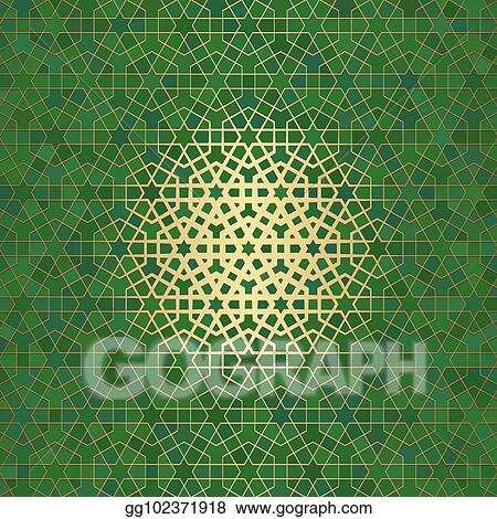 Detail Motif Islami Vector Hijau Nomer 57