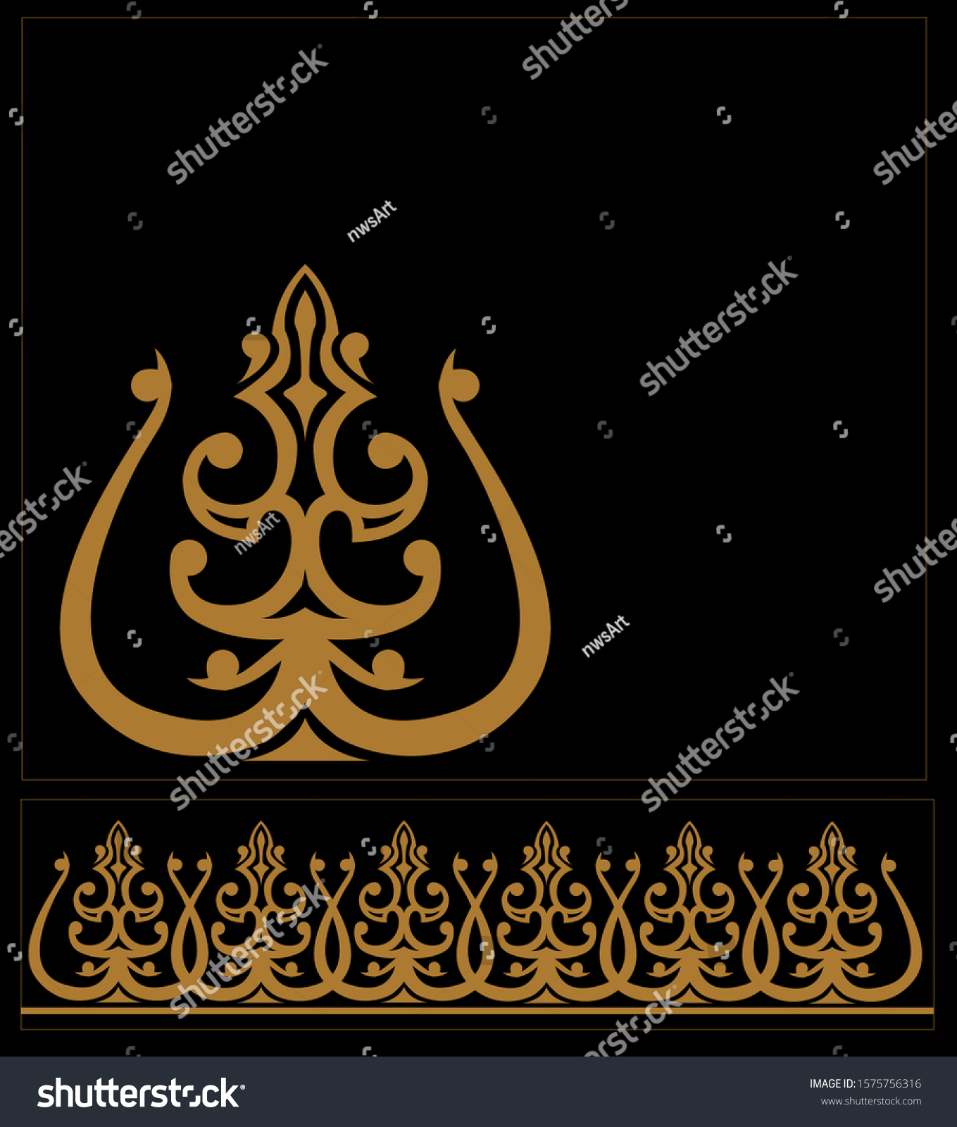 Detail Motif Melayu Vector Nomer 8