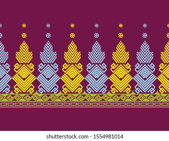Detail Motif Songket Vector Nomer 13