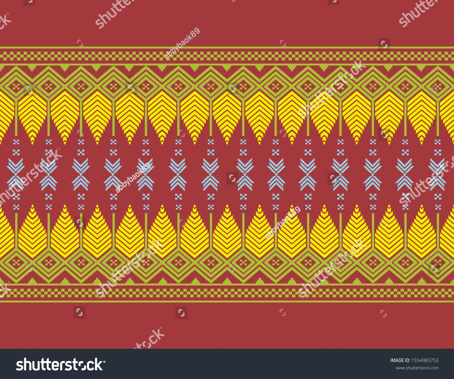 Detail Motif Songket Vector Nomer 17