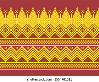 Detail Motif Songket Vector Nomer 19