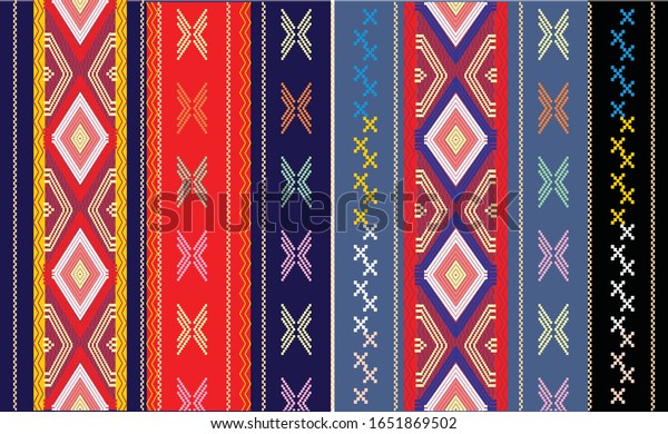 Detail Motif Songket Vector Nomer 26