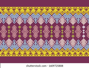 Detail Motif Songket Vector Nomer 27