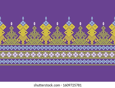 Detail Motif Songket Vector Nomer 29