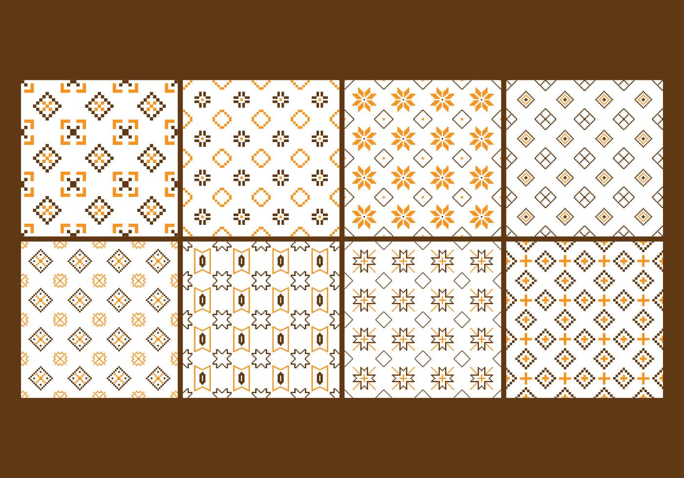 Detail Motif Songket Vector Nomer 5