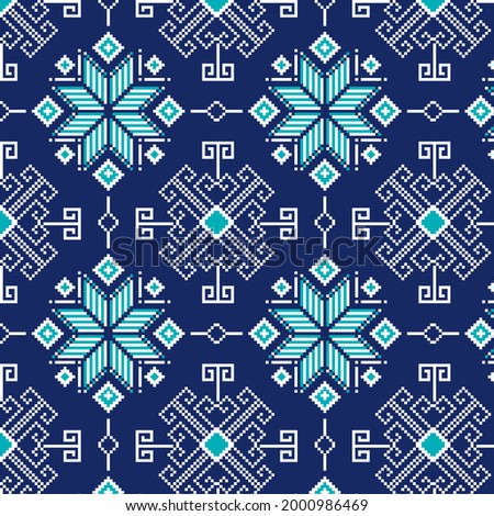 Detail Motif Songket Vector Nomer 42
