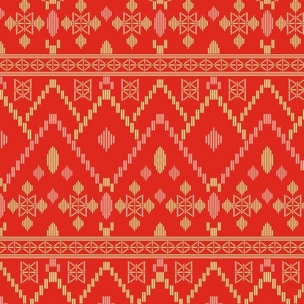 Detail Motif Songket Vector Nomer 48
