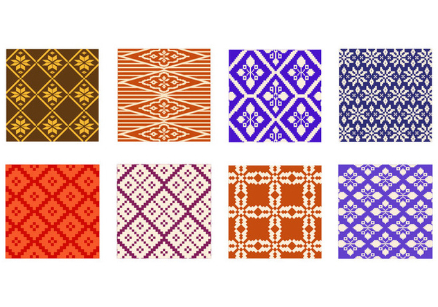 Detail Motif Songket Vector Nomer 6