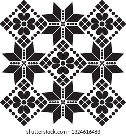 Detail Motif Songket Vector Nomer 57