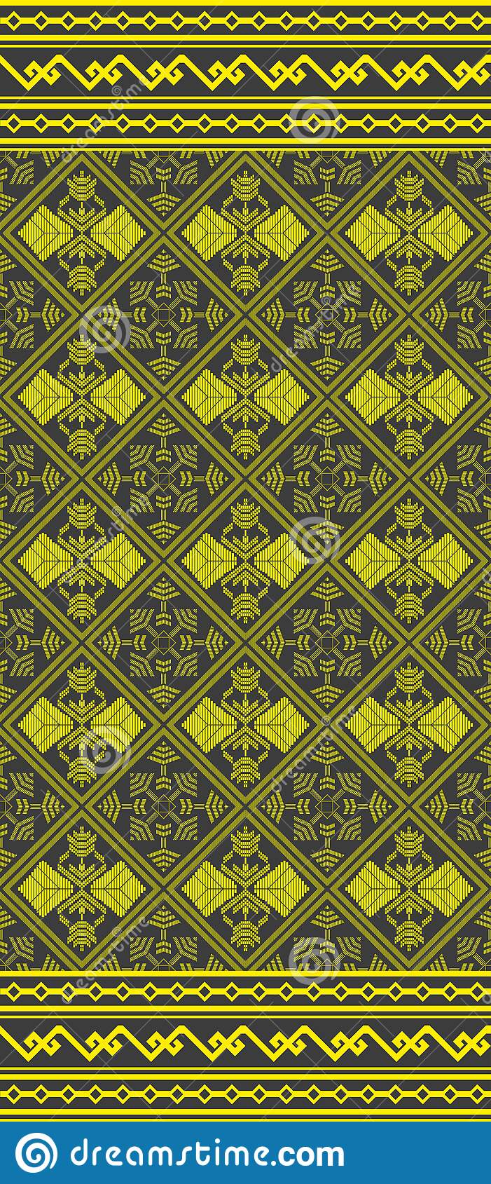 Detail Motif Songket Vector Nomer 58