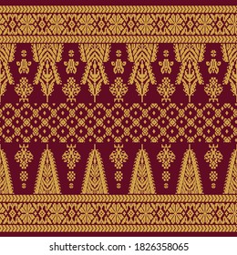 Detail Motif Songket Vector Nomer 7
