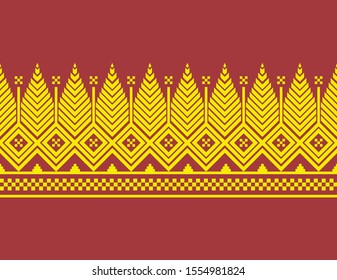 Detail Motif Songket Vector Nomer 8