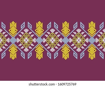 Detail Motif Songket Vector Nomer 10