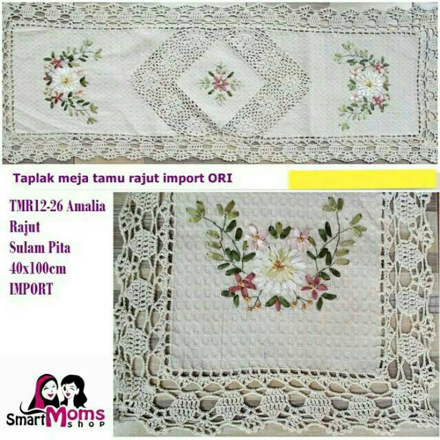 Detail Motif Sulam Taplak Meja Nomer 42